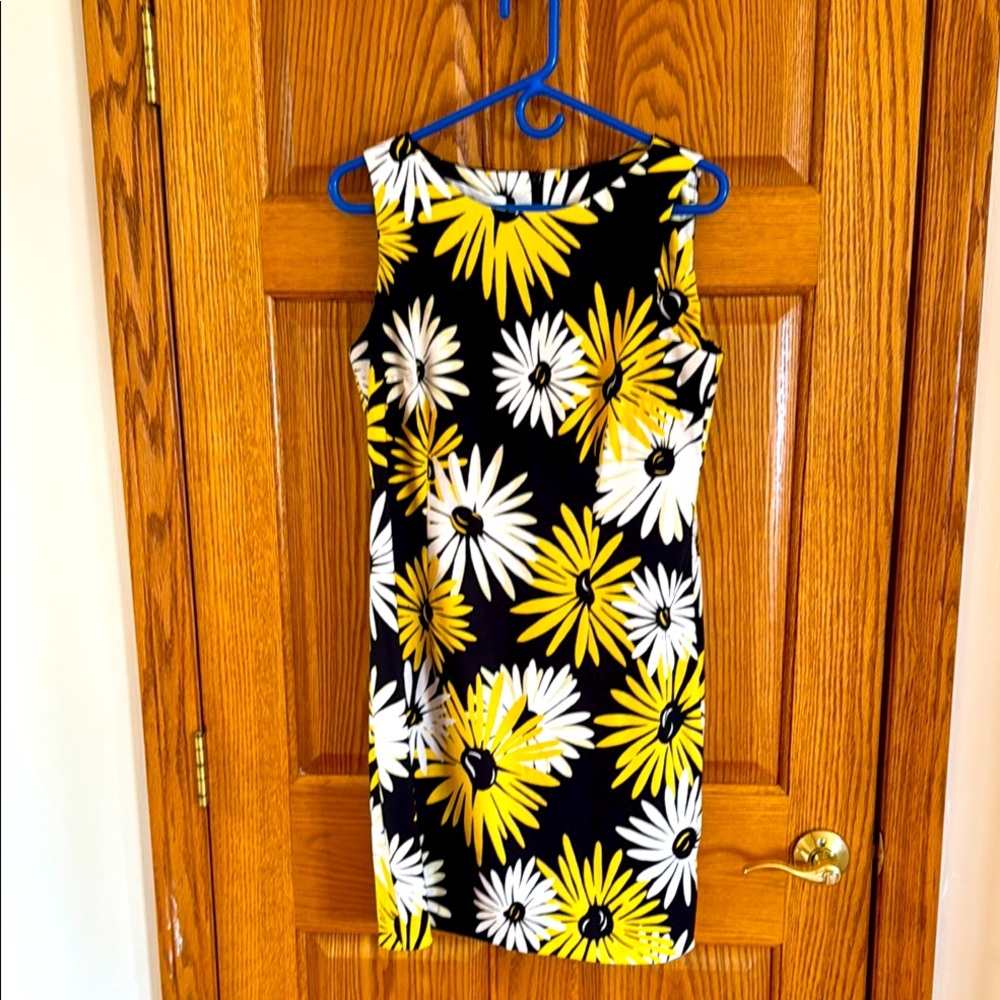 Dressbarn Black and Yellow Floral Dress